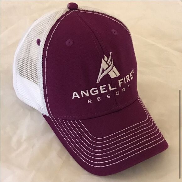 Ouray Angel Fire Resort Maroon Trucker Hat - Picture 5 of 12